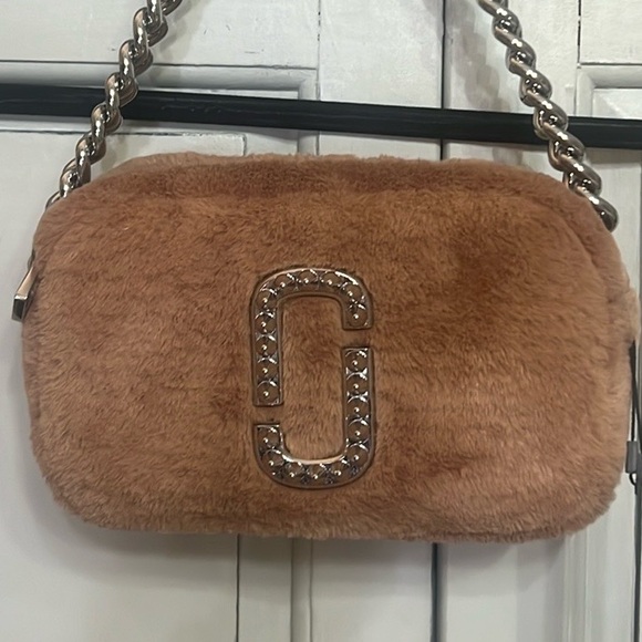 NWT Marc Jacobs - ECO-FUR THE SNAPSHOT MINI CROSSBODY BAG WITH STUDS. Rose - Picture 2 of 10